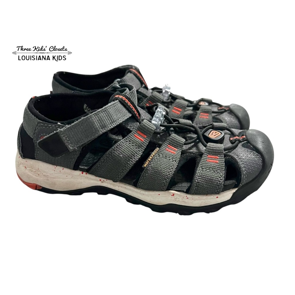 Keen Newport NEO H2 Sz 2 Grey & Orange Closed Toe Sandals